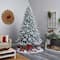 9ft. Pre-Lit Flocked Rock Springs Spruce Artificial Christmas Tree, Clear LED Lights